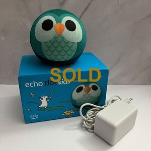 ⛔️SOLD⛔️EUC Amazon Owl Echo Dot Kids Edition 5th Gen. 2022 release Smart Speaker